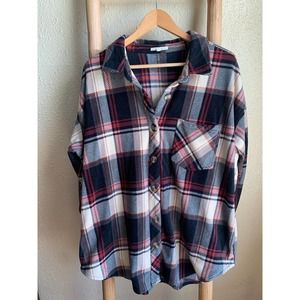 Maurices Plaid Fleece Shacket - 2X